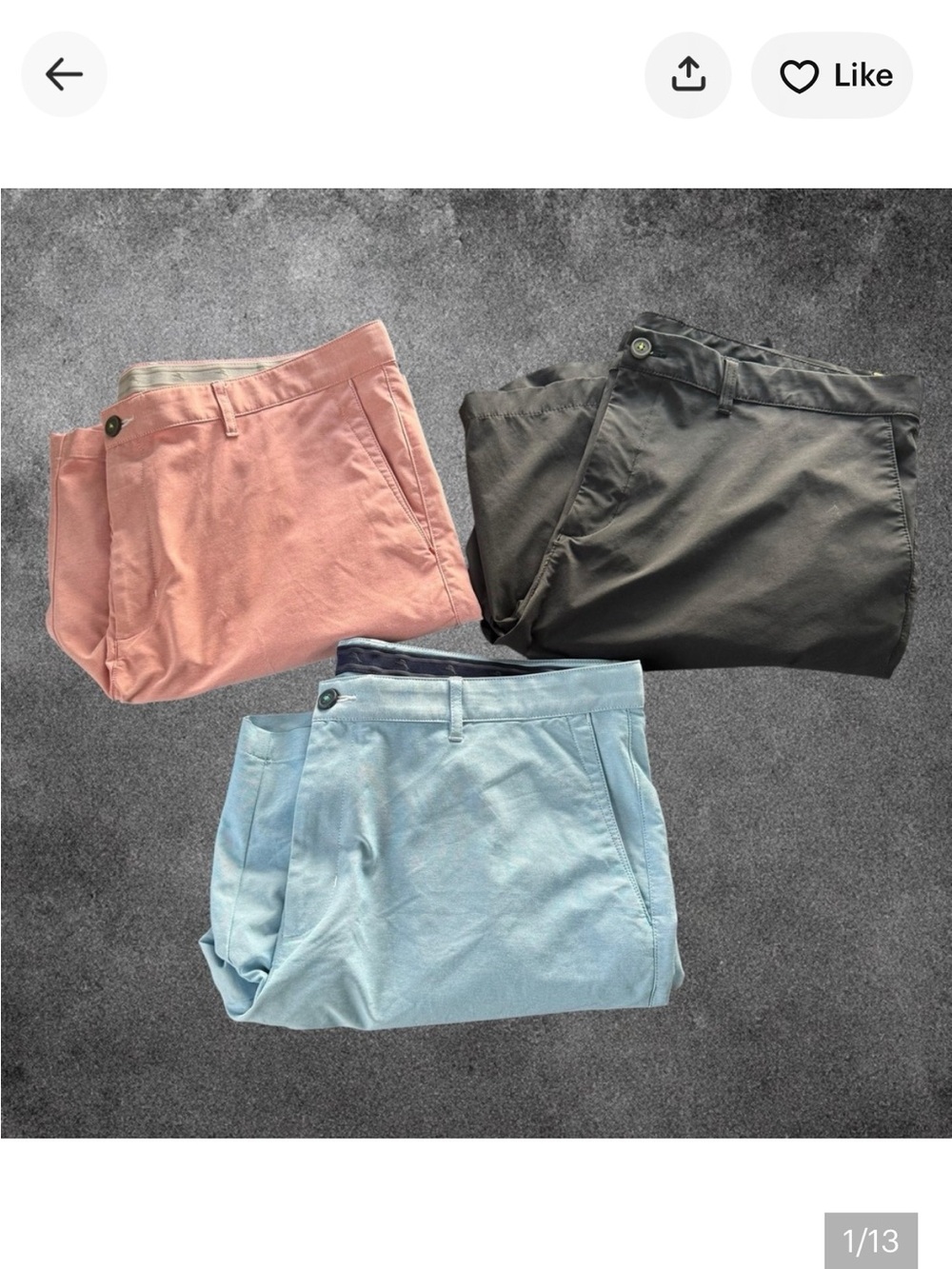 Tommy Bahama Men's Shorts Size 42 Blue Pink Black Chino Golf Casual Stretch 9"